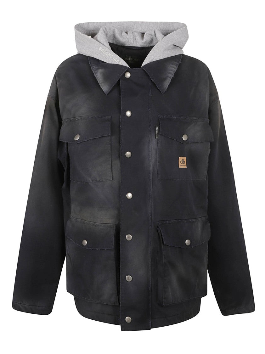 Balenciaga Relaxed Fit Blue Coat