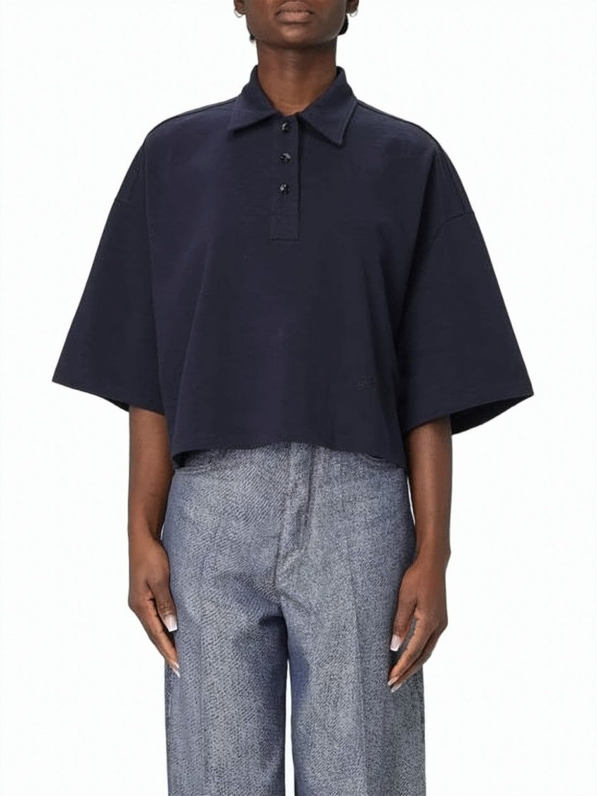 Bottega Veneta Boxy Cropped Polo Shirt