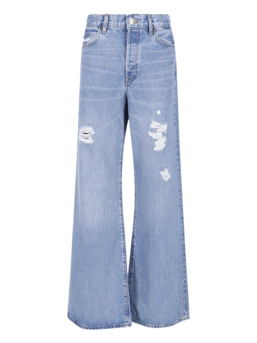 Frame Blue High Waist Wide-Leg Jeans