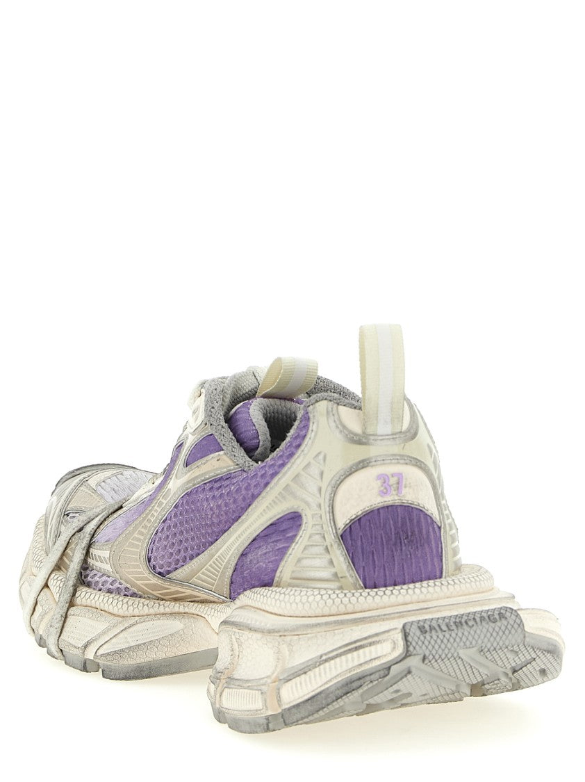 Balenciaga Chunky Used-Effect Mesh Sneakers With Embossed Detailing