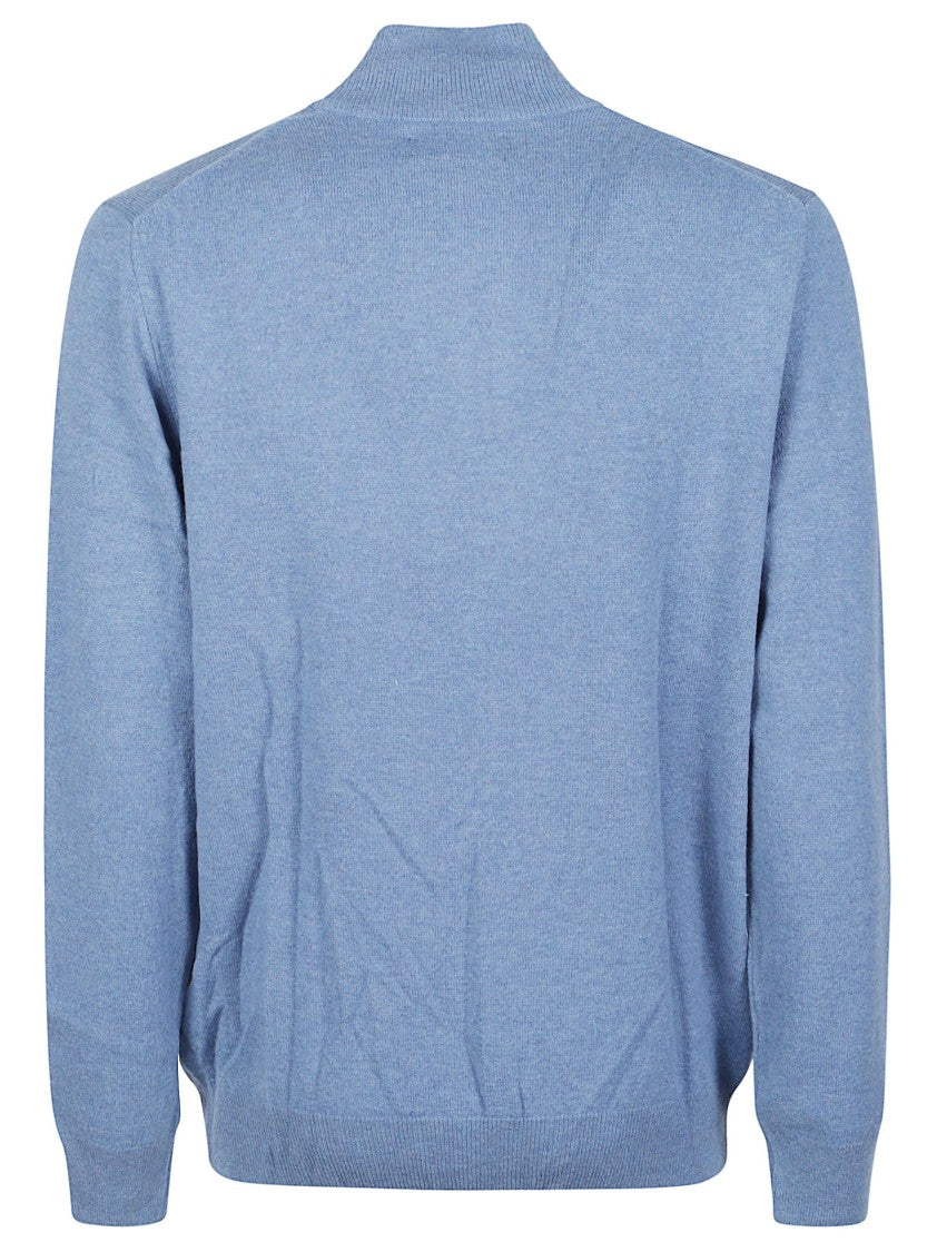 Polo Ralph Lauren Half-Zip Embroidered Logo Wool Sweater