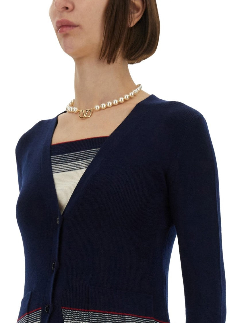 Valentino Slim-Fit Virgin Wool Cardigan