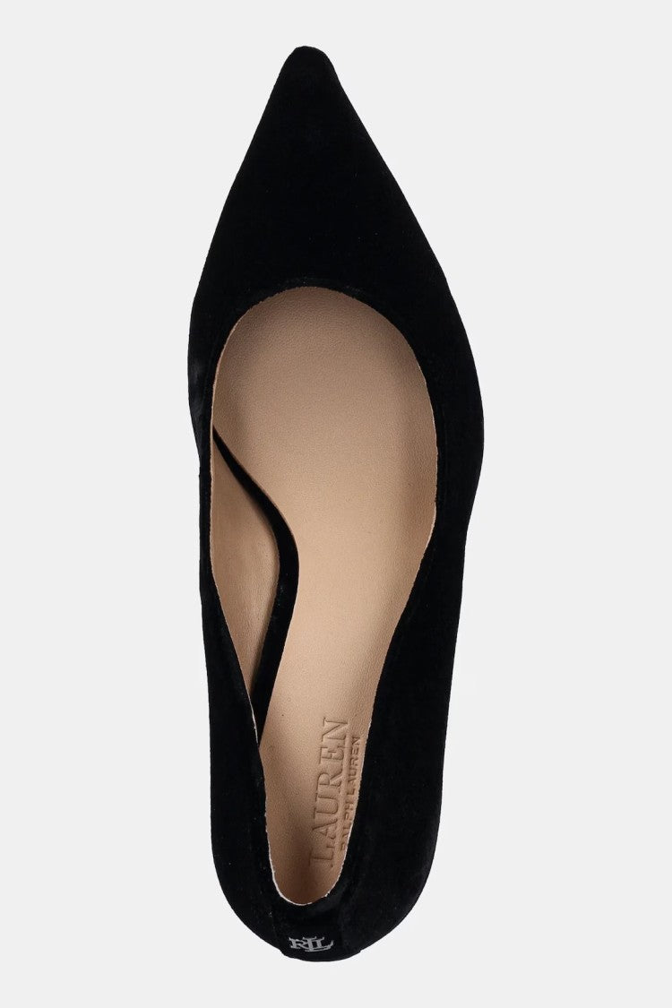 Lauren Ralph Lauren Closed Toe Lanette Pumps With Velvet Finish