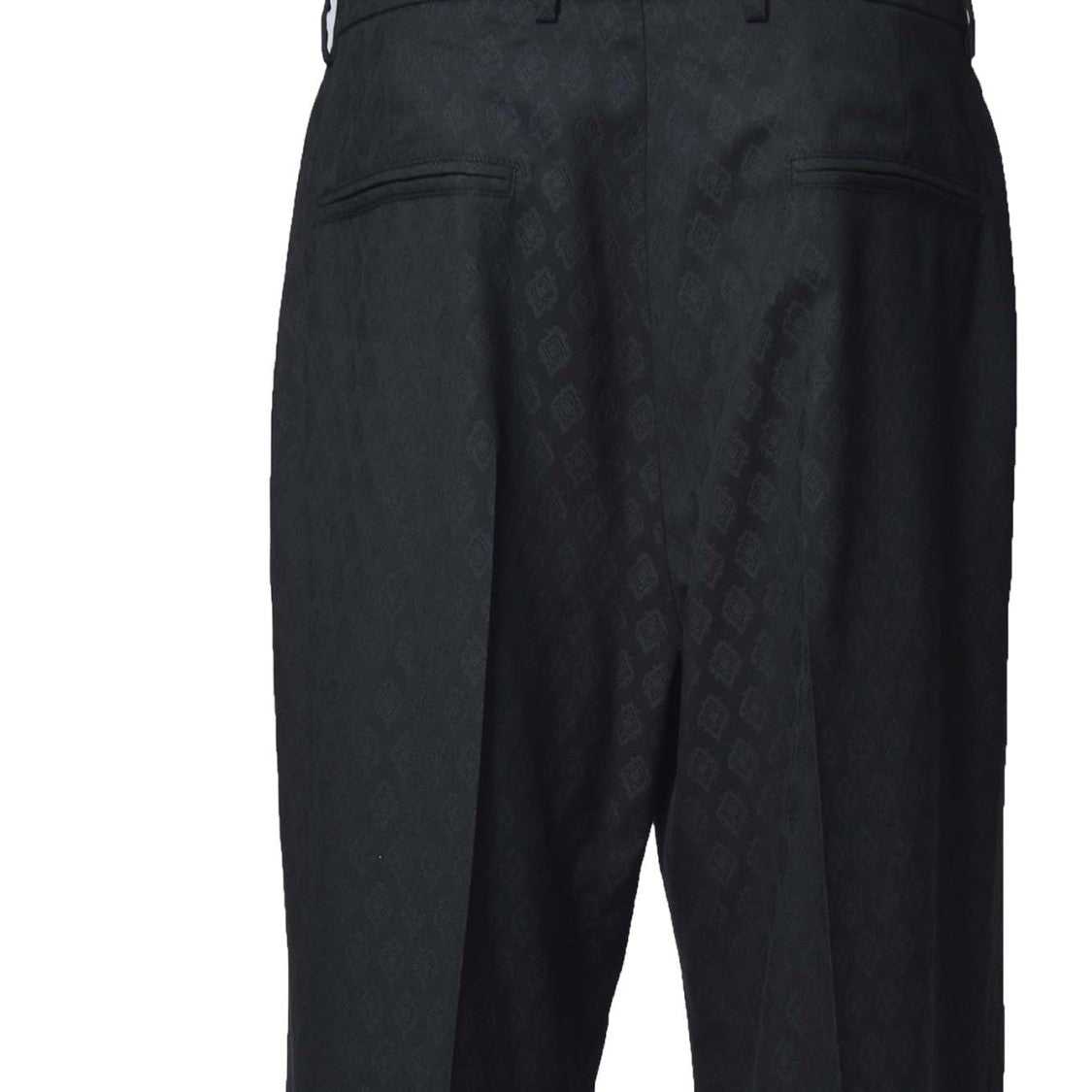 Etro Black Palazzo Pants In Lana Jacquard