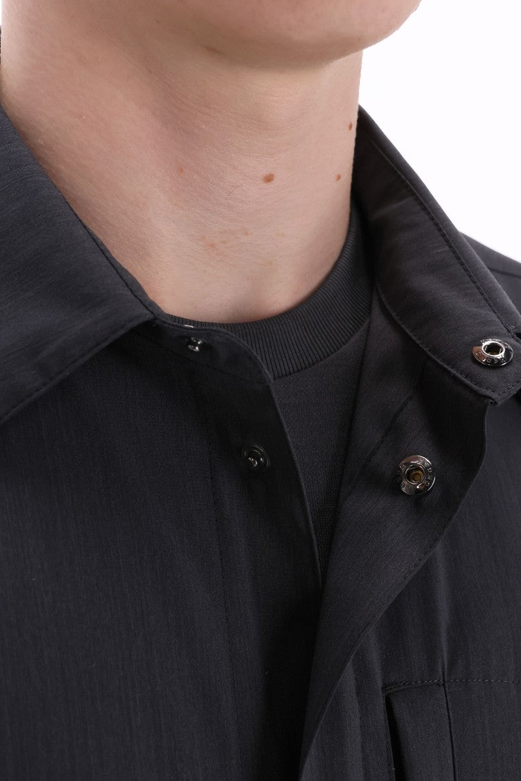 Herno Technical Wool Shirt Collar Jacket