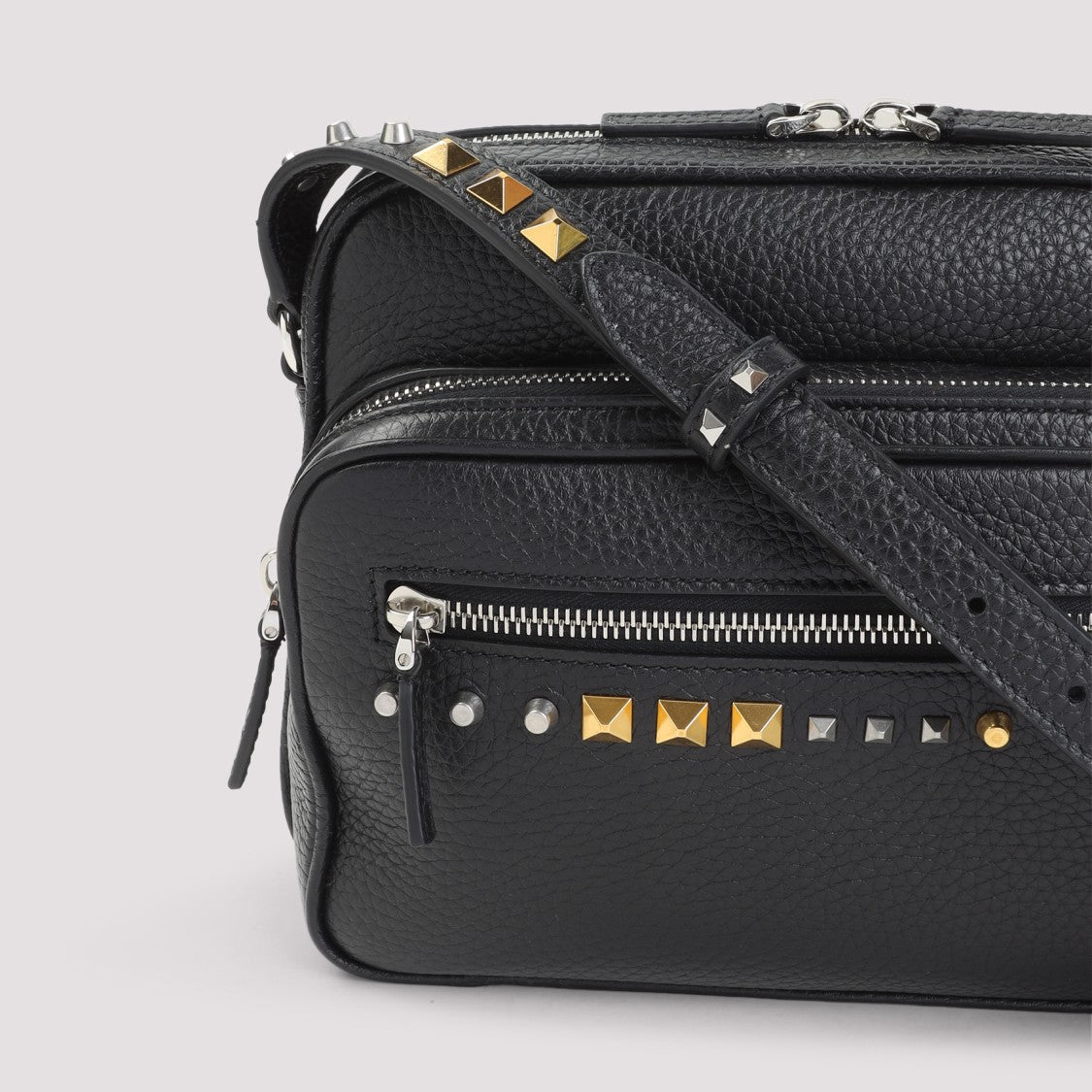 Valentino Garavani Rectangular Pebbled Leather Crossbody Bag