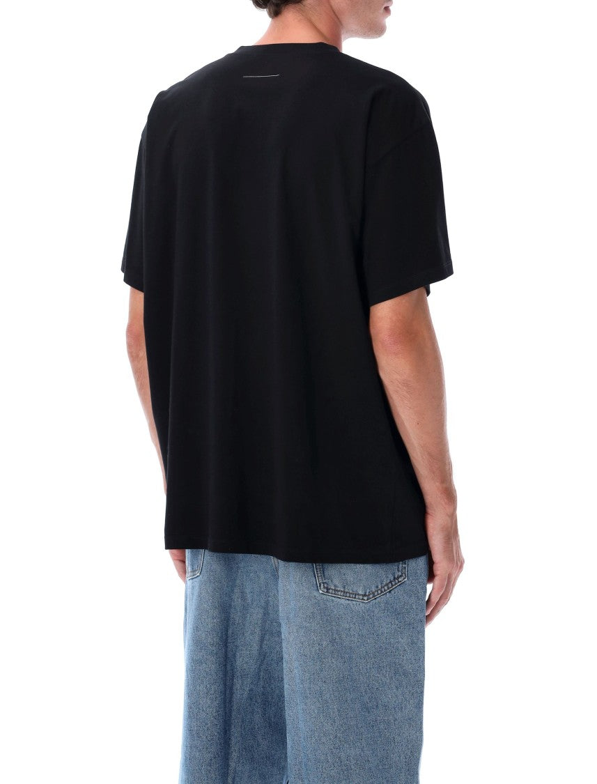 Mm6 By Maison Margiela Trompe L’Oeil Printed Cotton T-Shirt