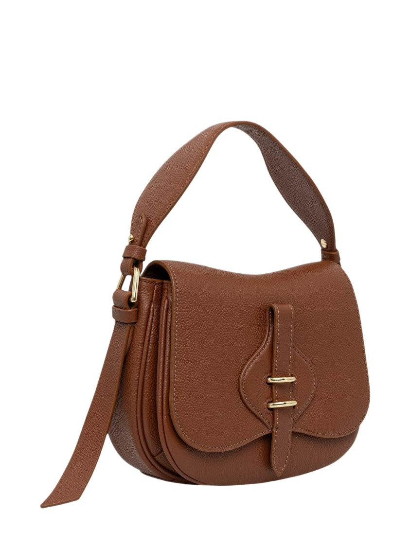 Coccinelle Small Structured Shoulder Bag With Curved Flap
