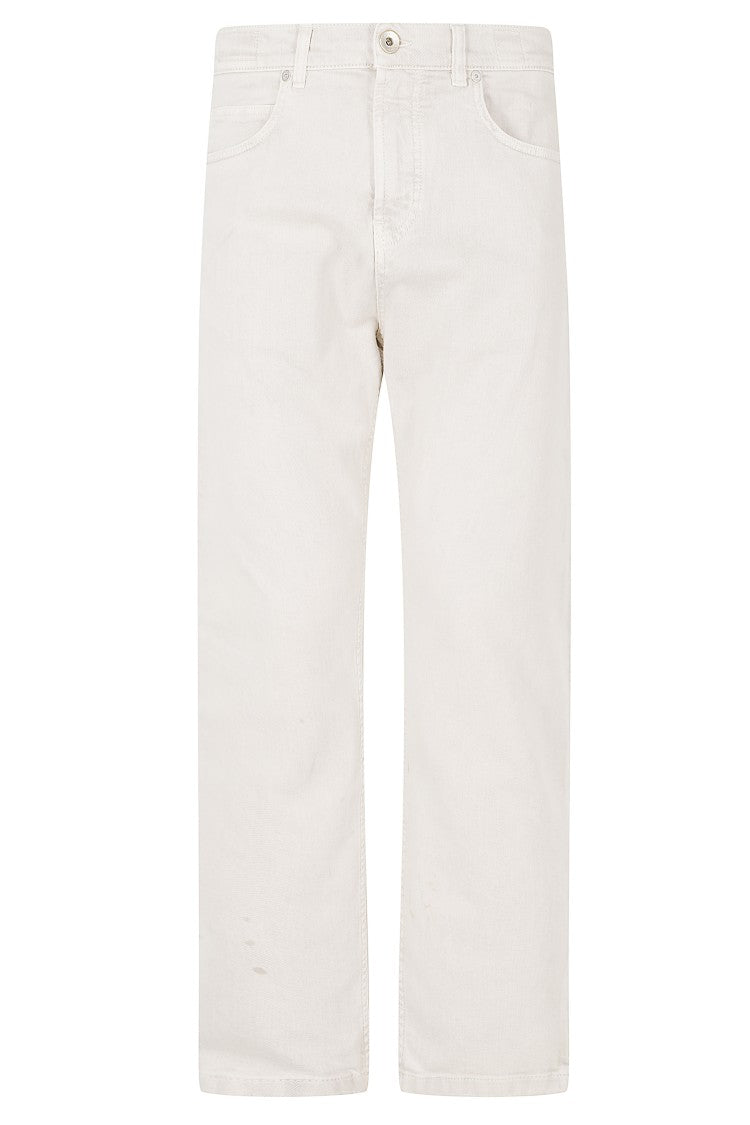 Eleventy Straight-Leg Sand-Colored Jeans With Concealed Closure And Classic Design