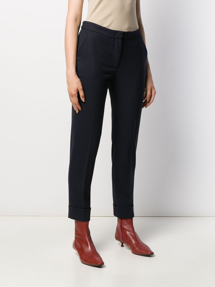 Pt Torino Cropped Tailored Trousers With Minimalist Design