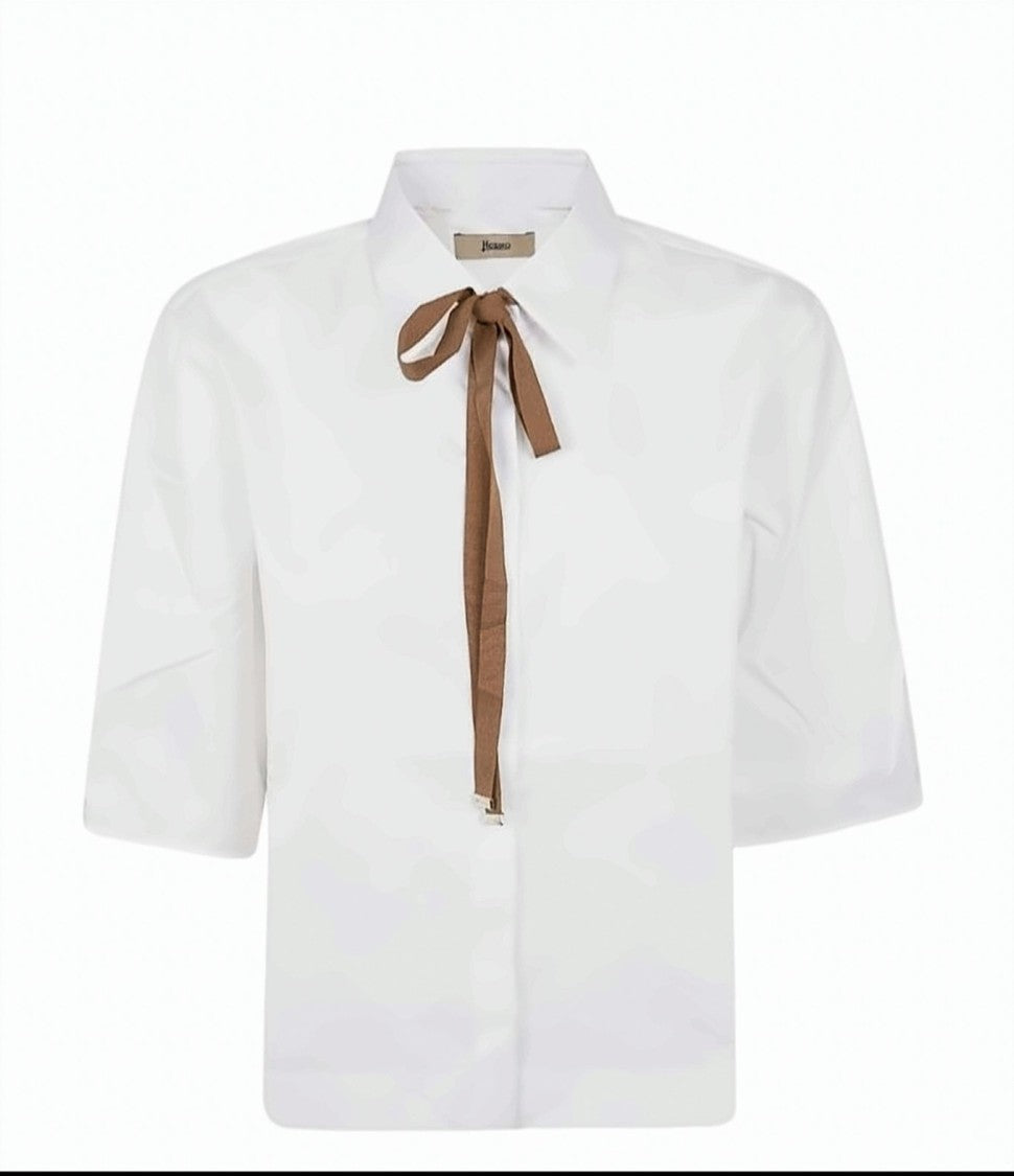 Herno Cotton 3/4 Sleeve Classic Collar Shirt