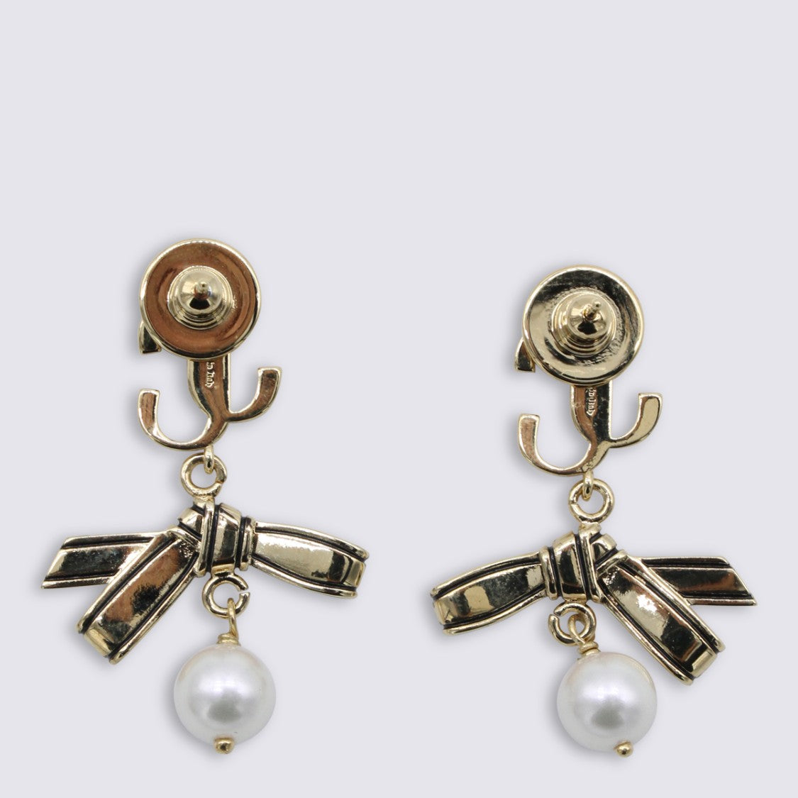 Jimmy Choo Gold-Tone Earrings With Bow Design