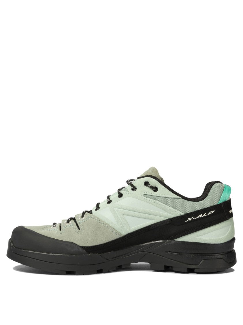 Salomon Leather And Mesh Sneakers With Secure Lacing System