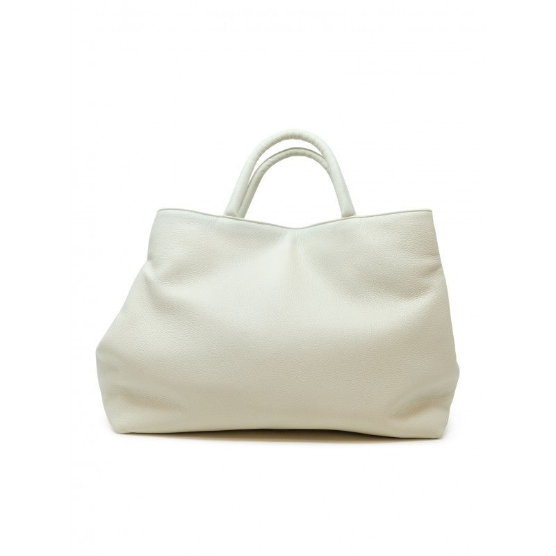 Roberto Del Carlo Virna White Leather Bag