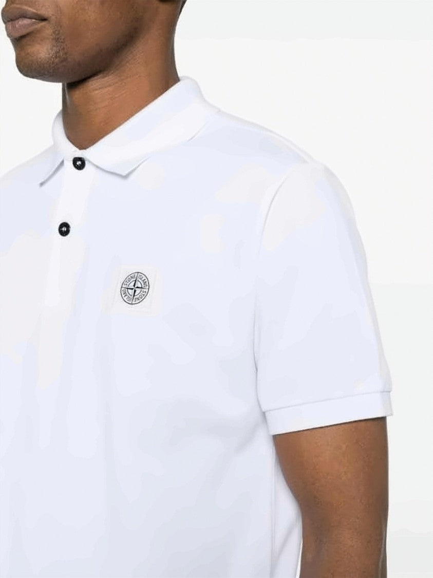 Stone Island Classic White Polo Shirt