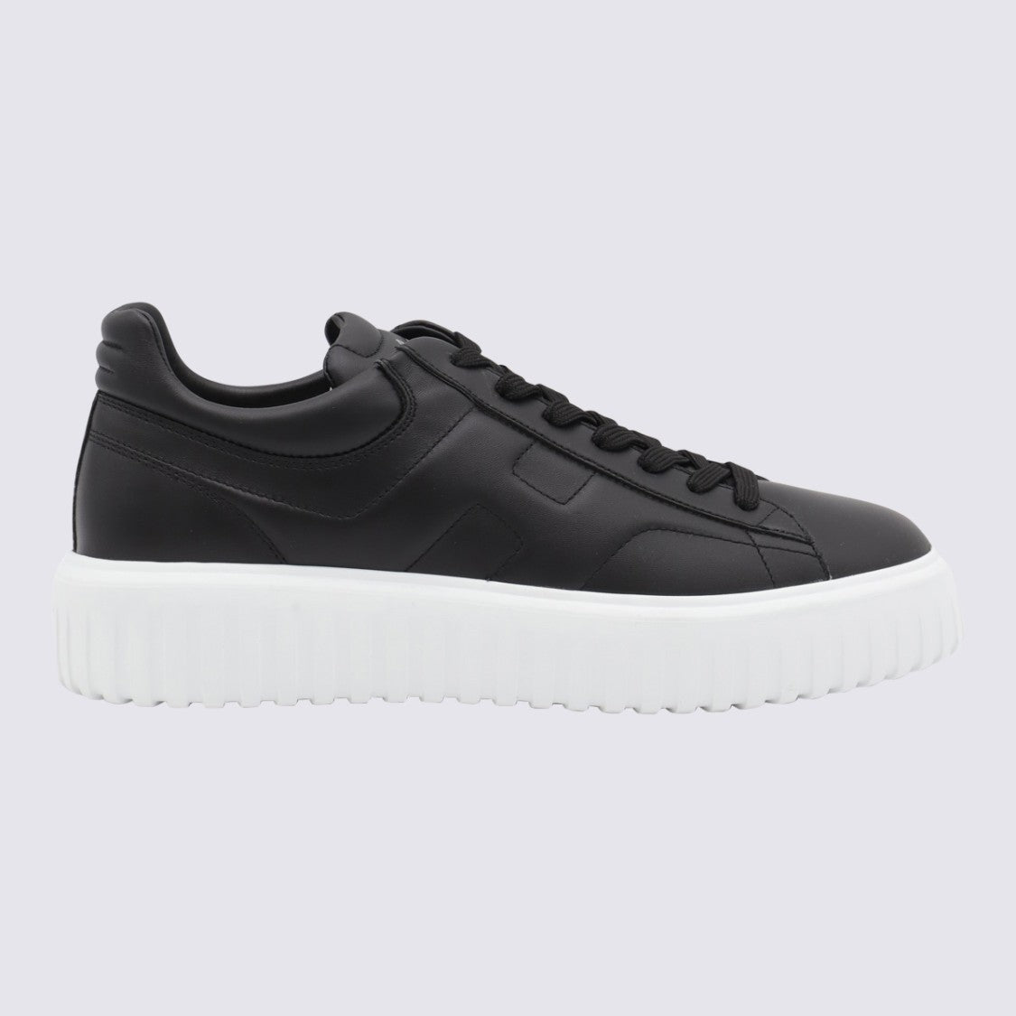 Hogan Black Leather Sneakers