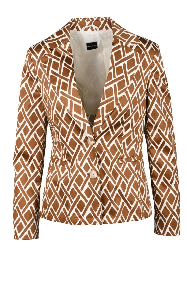Pennyblack Nabot Fitted Jacket - Beige/Rust