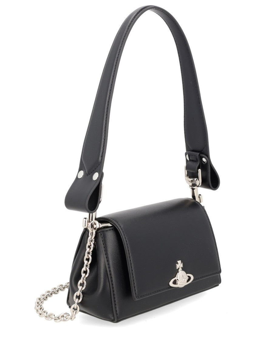 Vivienne Westwood Black Hazel Polyester Shoulder Bag