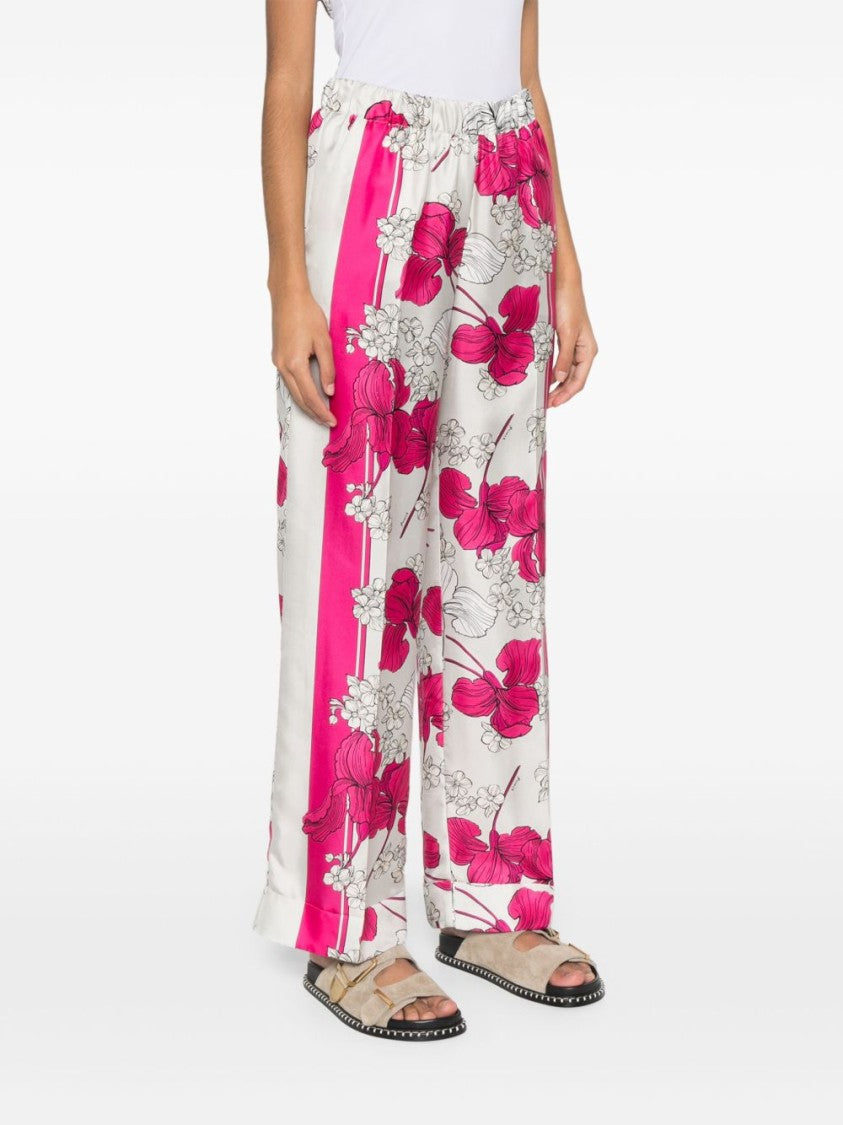 Parosh Relaxed Floral Print Serenella Trousers
