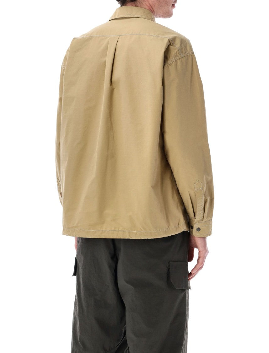 And Wander Technical Cotton Long Shirt Jacket