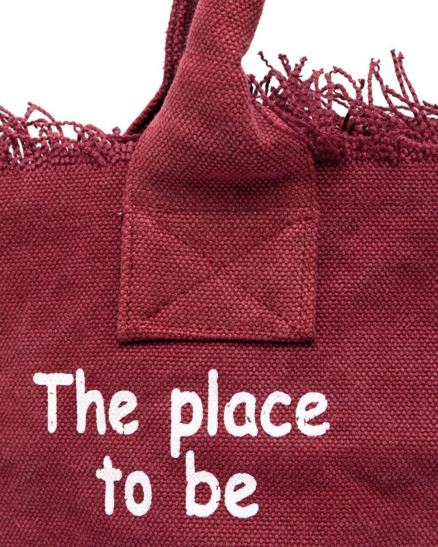 Mc2 Saint Barth Fringed Cotton Canvas Tote Bag By Mc2 Saint Barth