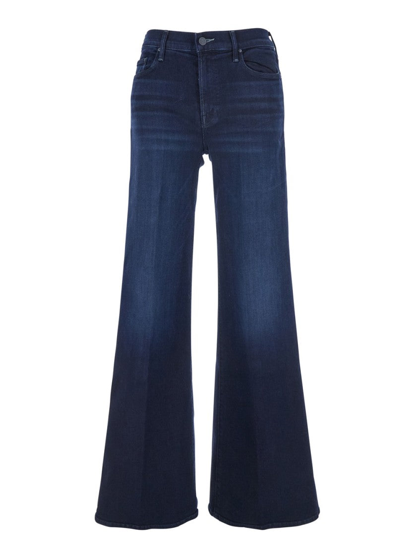 Mother High-Waisted Wide-Leg Dark Wash Jeans