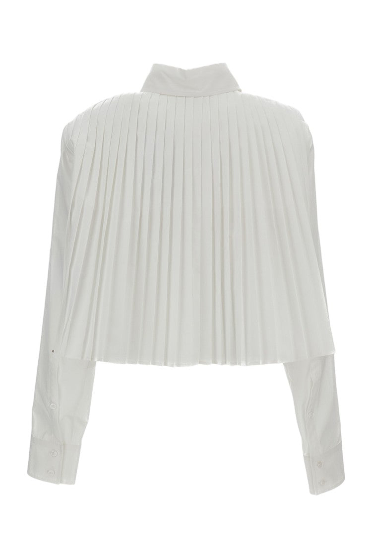 Sportmax White Ceppo Cropped Cotton Shirt