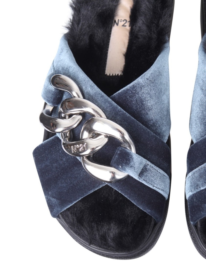 N°21 Sandals With Plush Velvet