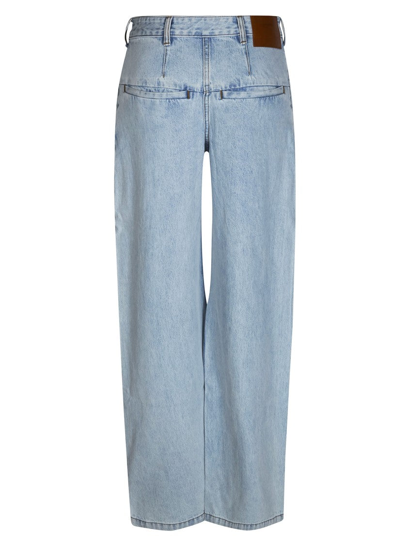 Entire Studios Light Blue Faded Wide-Leg Jeans