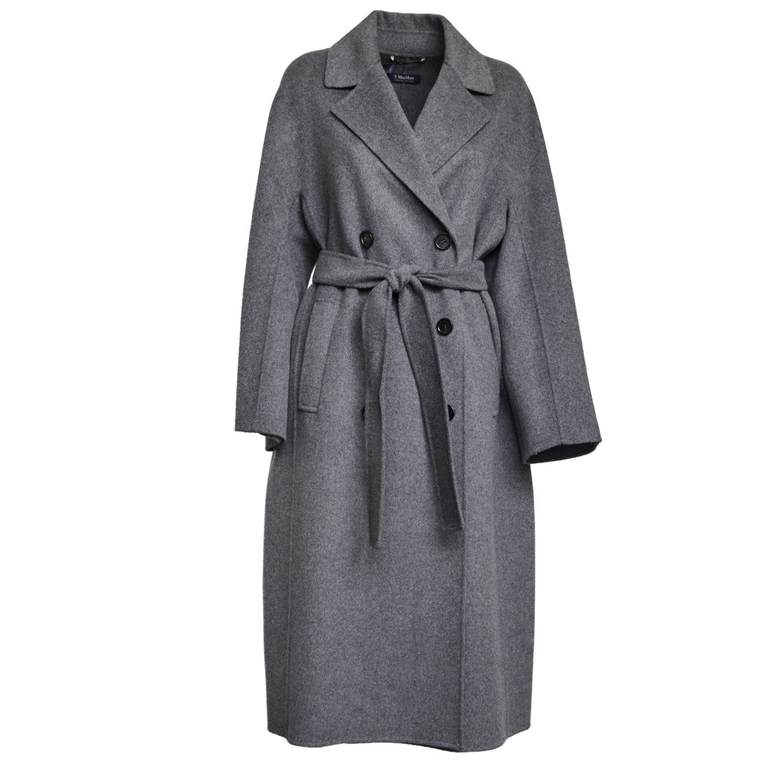 Max Mara Straight-Line Double Wool Coat With Hand-Stitched Detailing