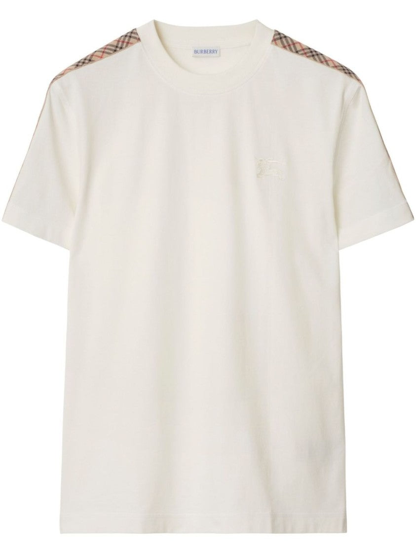 Burberry T-Shirt With Check Detail