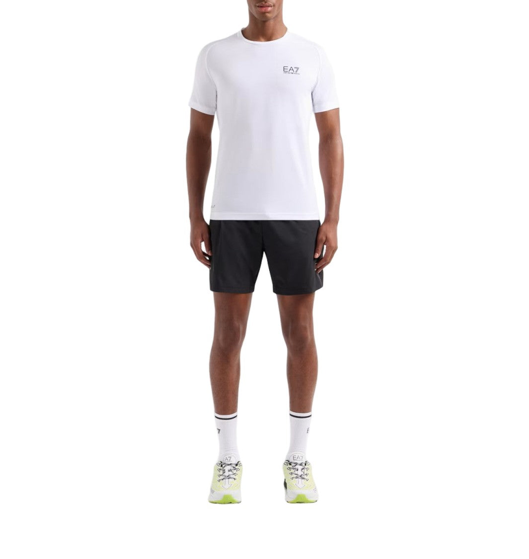 Ea7 Emporio Armani White Activewear Set With Contrasting Branding