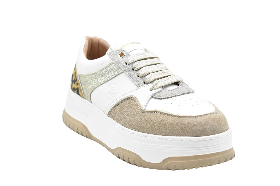 Janet & Janet Platform Sneakers With Leopard Print