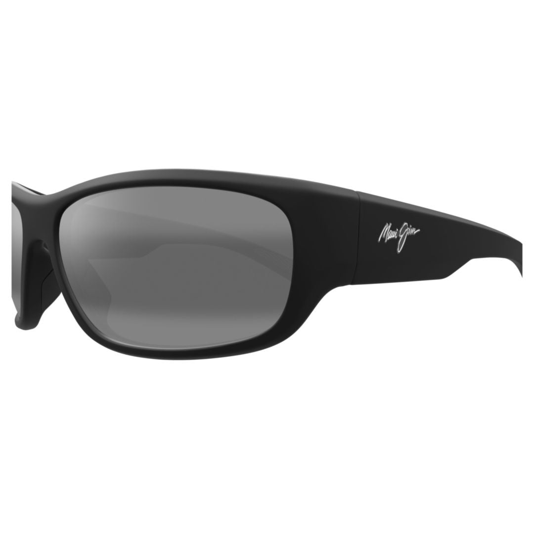 Maui Jim Maukele Rectangular Matte Black Sunglasses With Integrated Lenses