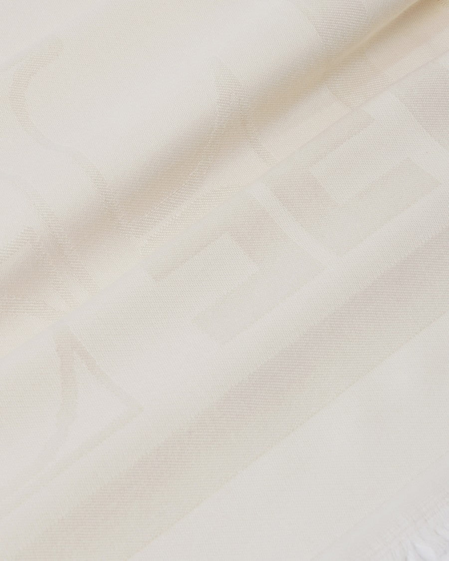Elisabetta Franchi Rectangular Foulard With Iconic Logo Pattern