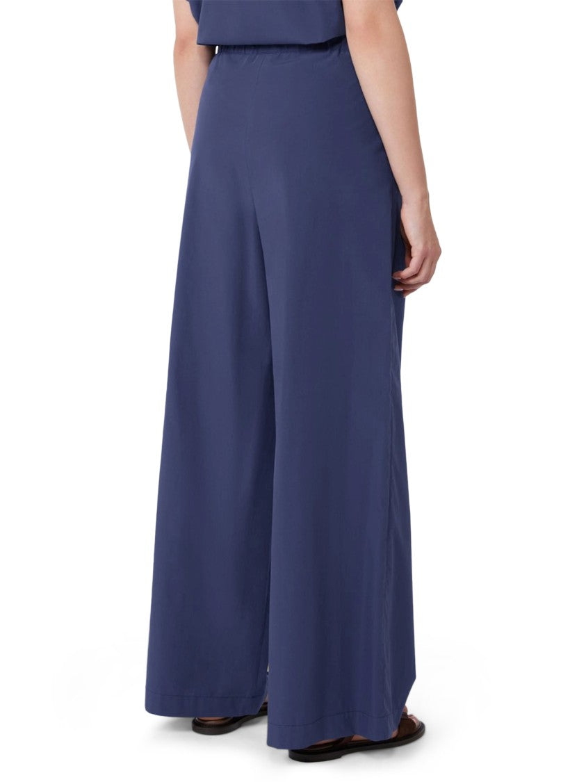 Max Mara High-Waisted Pleated Wide-Leg Trousers In Elegant Blue