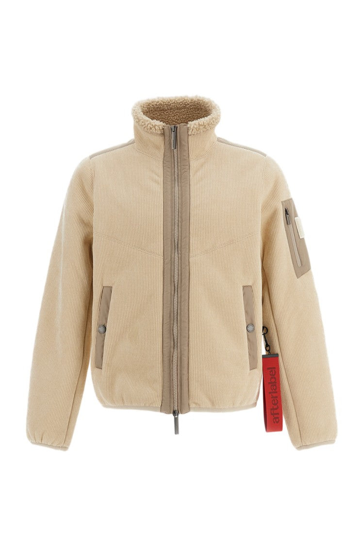 After Label Jasper Double-Faced Velvet Faux Shearling Cropped Jacket