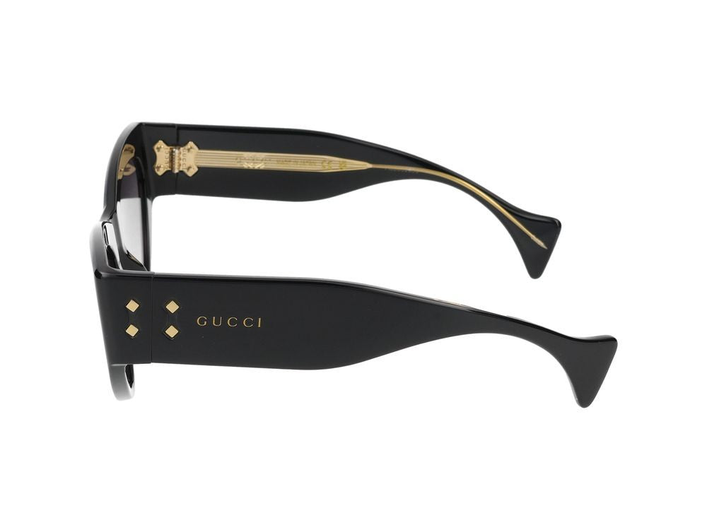 Gucci Black Gold-Tone Accents Cat-Eye Sunglasses