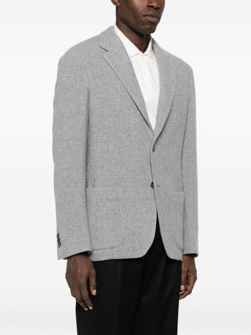 Lardini Grey Tailored Blazer With Wool-Cashmere Blend
