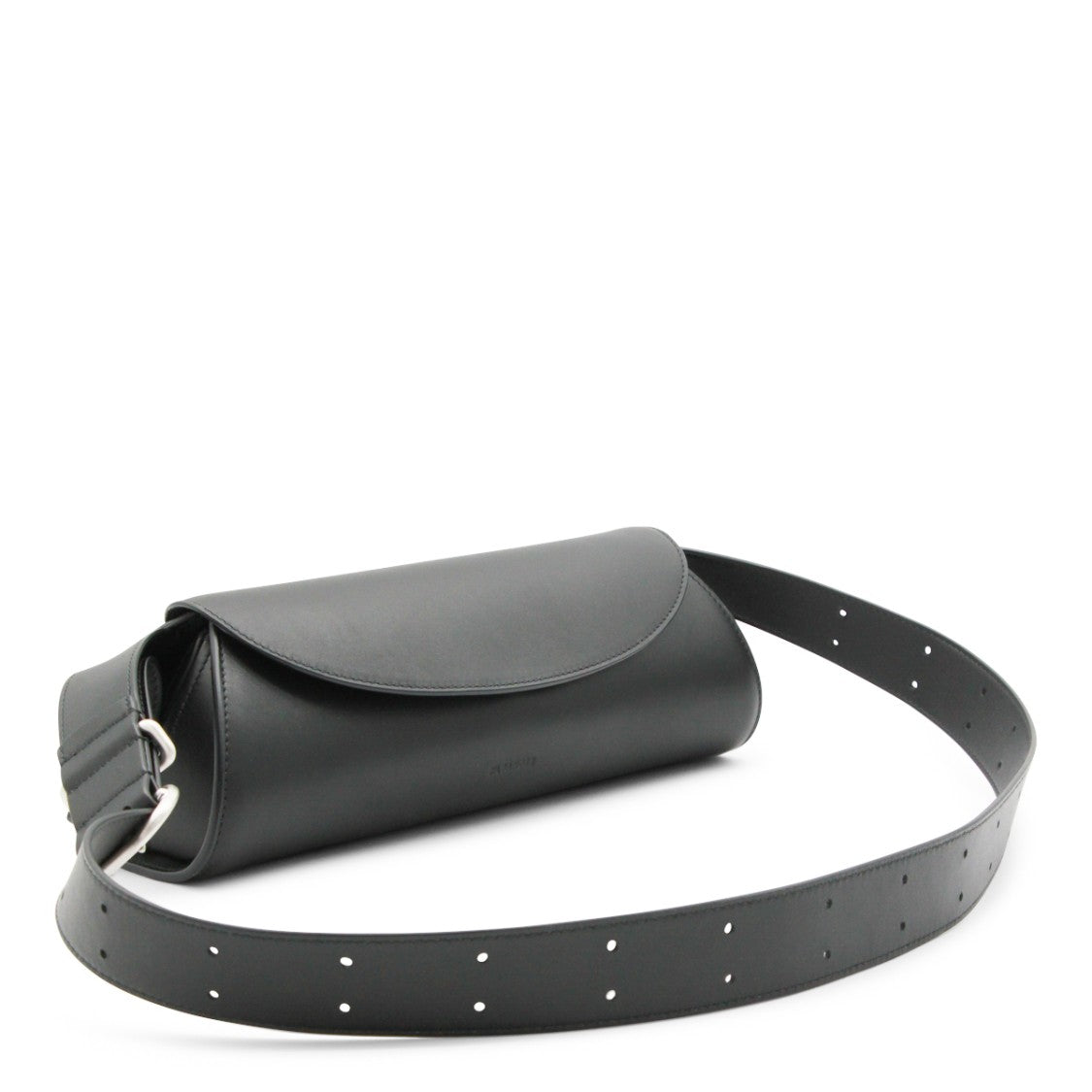 Jil Sander Cannolo Sm Shoulder Bag With Curved Flap And Adjustable Strap