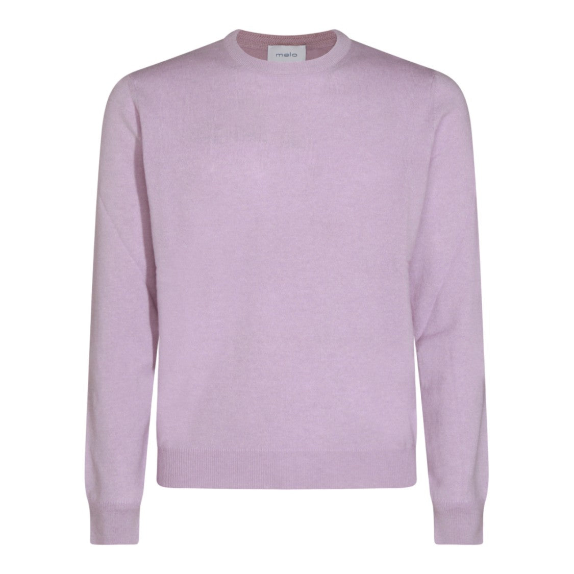 Malo Fine-Knit Crew Neck Sweater With Ribbed Finish