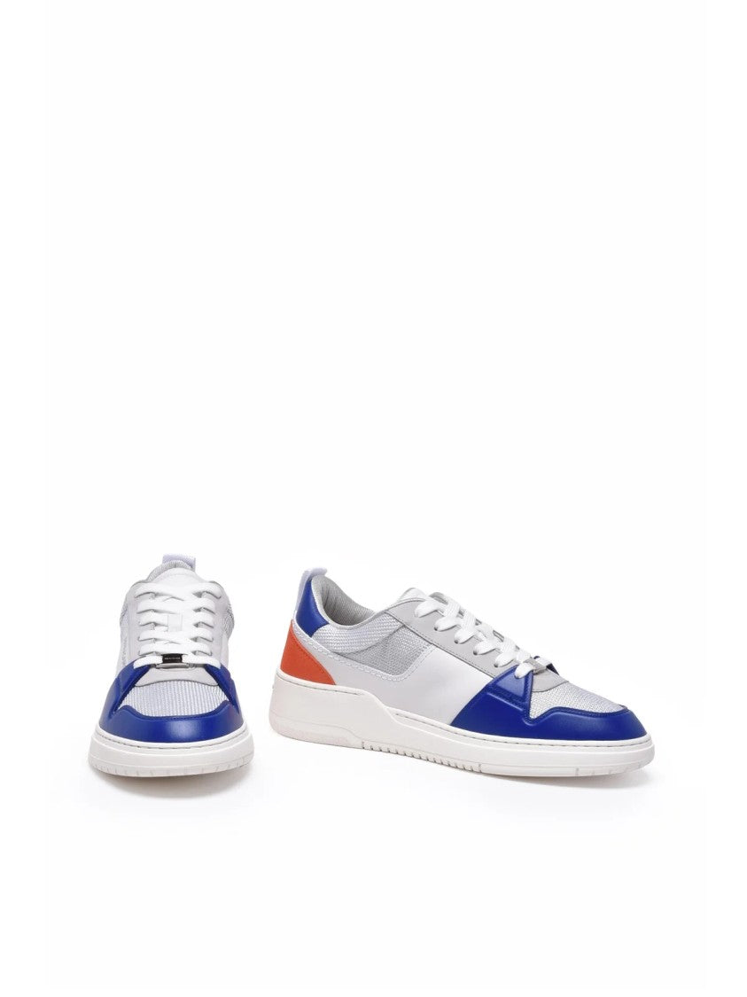 Ferragamo Blue 'Dennis' Leather Sneakers