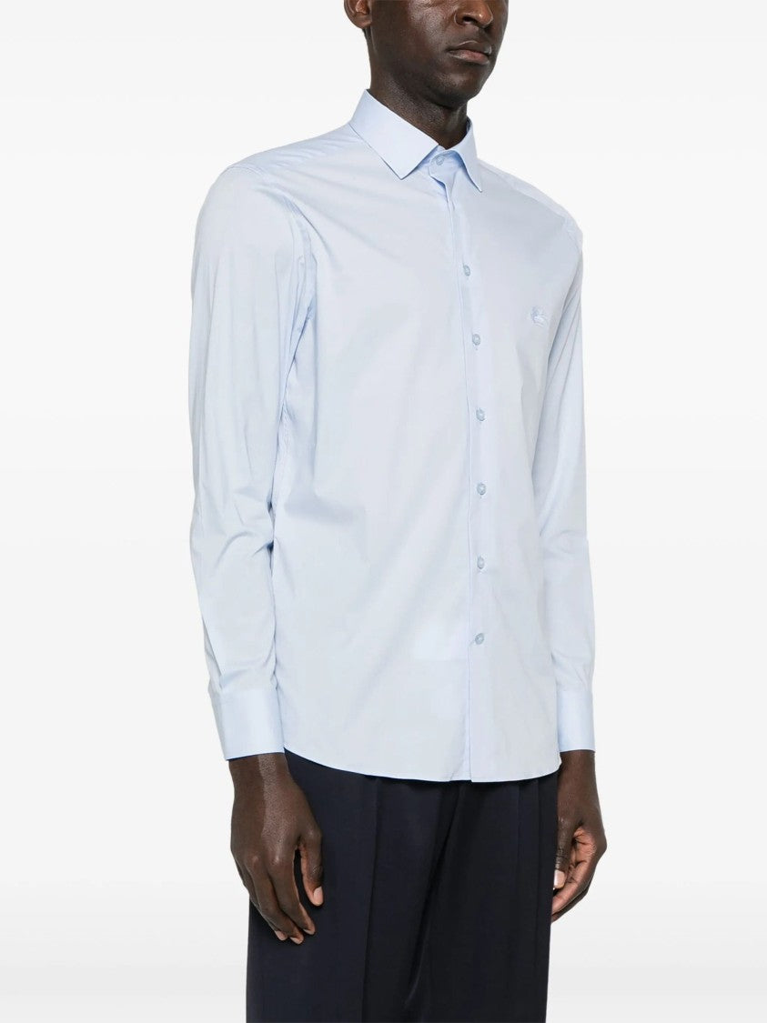 Etro Roma Logo Light Blue Pegasus Shirt