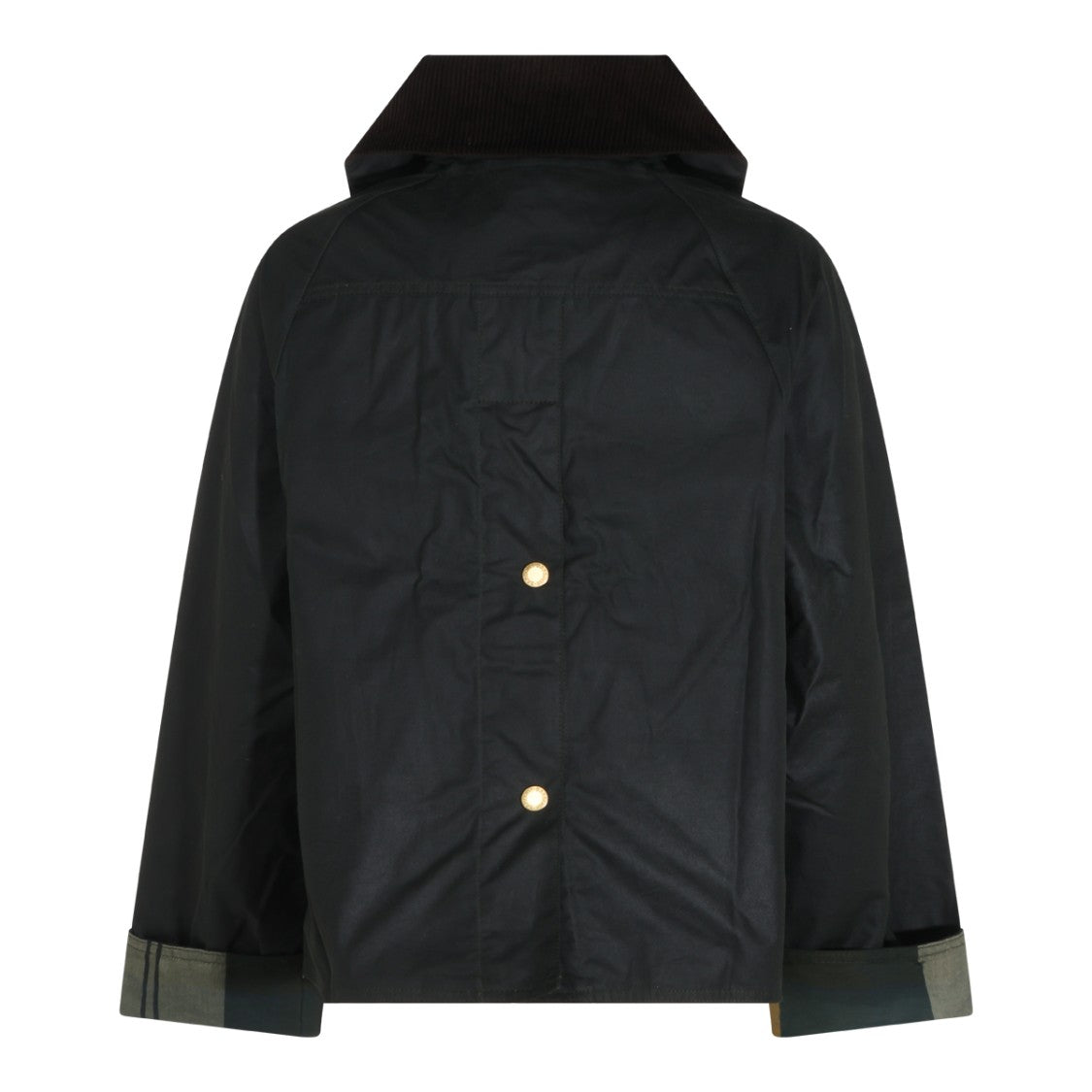 Barbour Dark Waxed Corduroy Collar Jacket