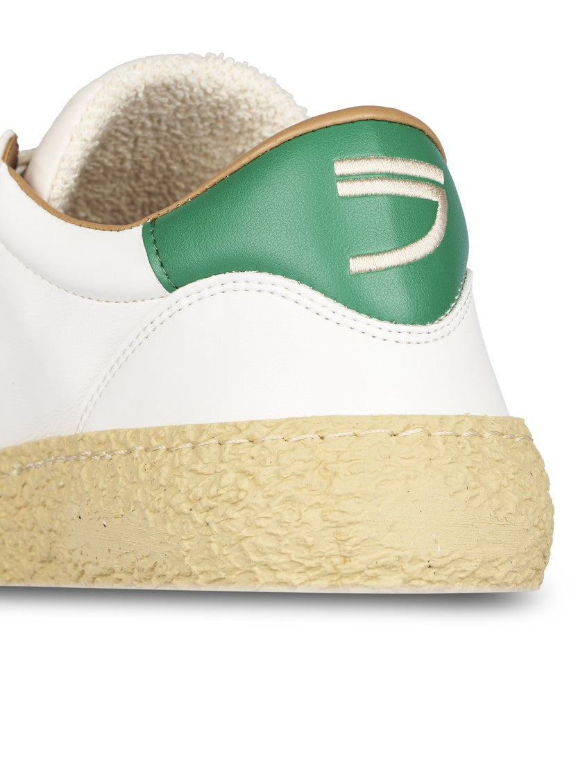Puraai Vintage-Inspired Low-Top Sneakers With Green Accents