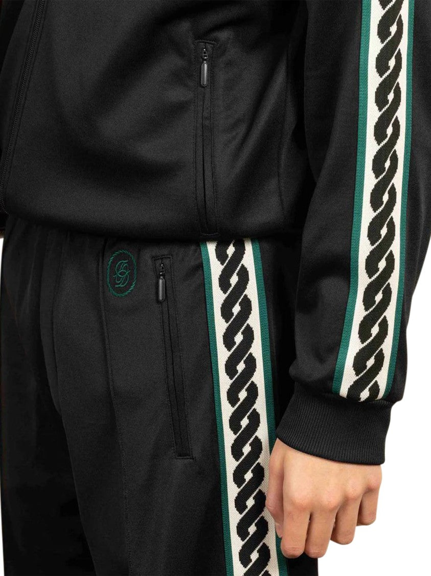 Drôle De Monsieur Classic Black Sweatshirt With Ribbed Detailing