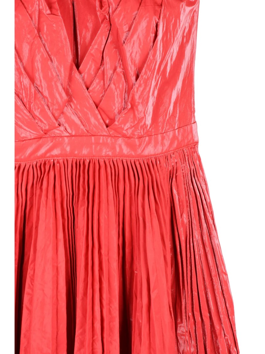 Elisabetta Franchi Red Viscose Polyester Cotton Metallic Women Long Dress