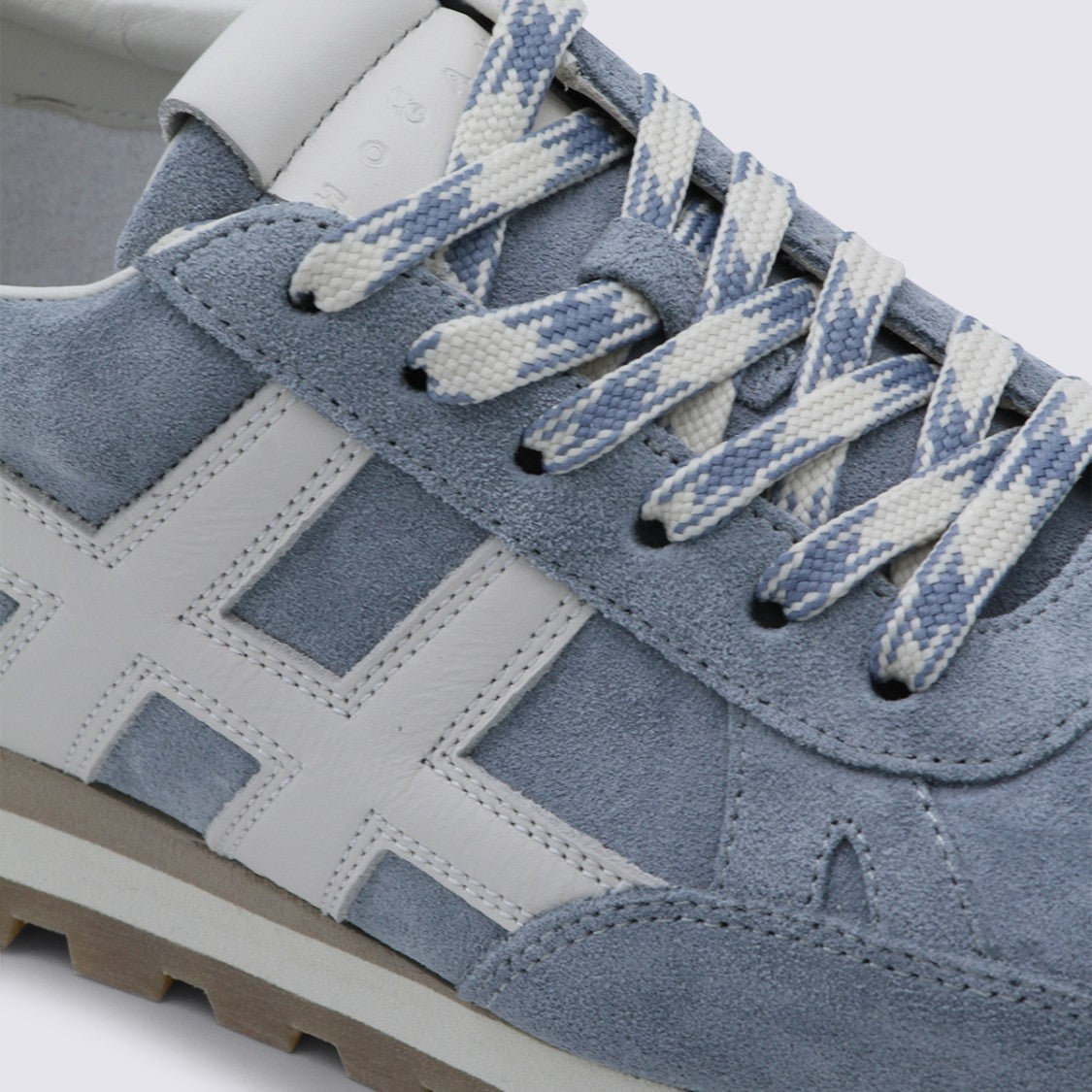 Hogan Denim Upper Sneakers With Lace-Up Design