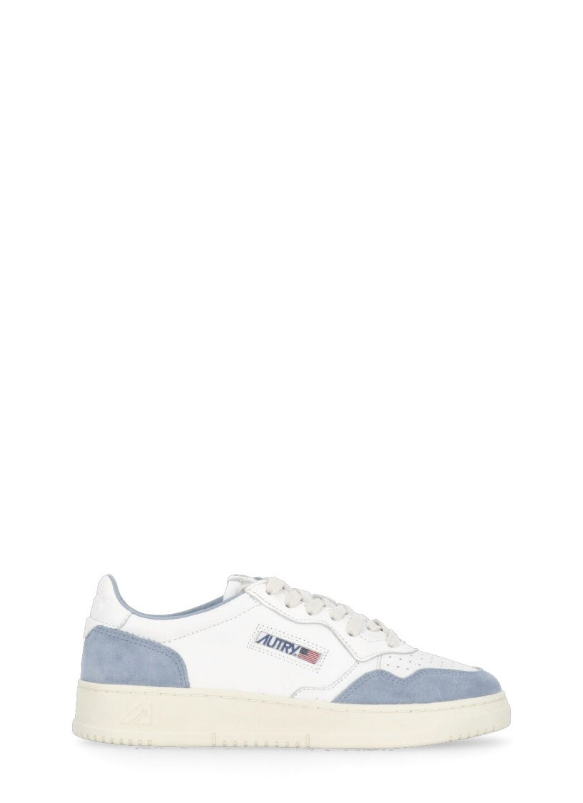 Autry White Leather/Fabric Medalist Sneakers