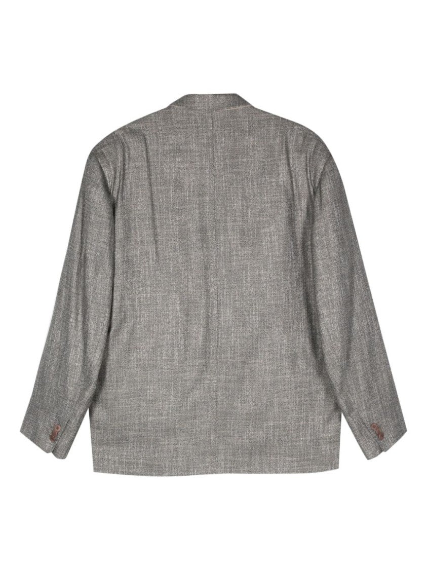 Magliano Grey Wool Blend Melton Blazer